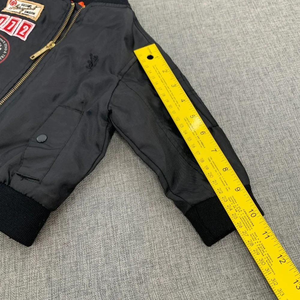 English Laundry Size 2T Kids Zip Up‎ jacket Windbreaker Gray Black Long Sleeve